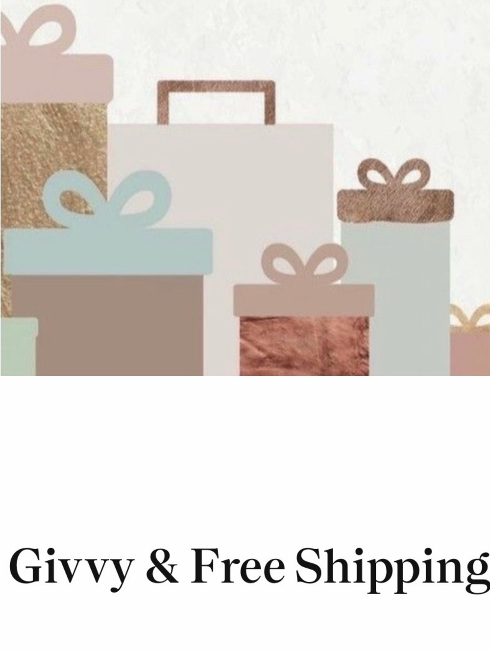 Neutral Pastel & Rose Gold Gift Box Wall Art Print